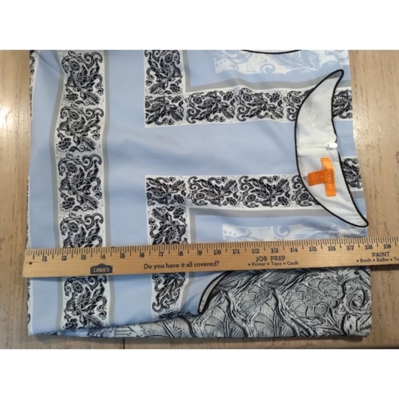 Joe Fresh shift dress blue & floral lattice print - Picture 5 of 9